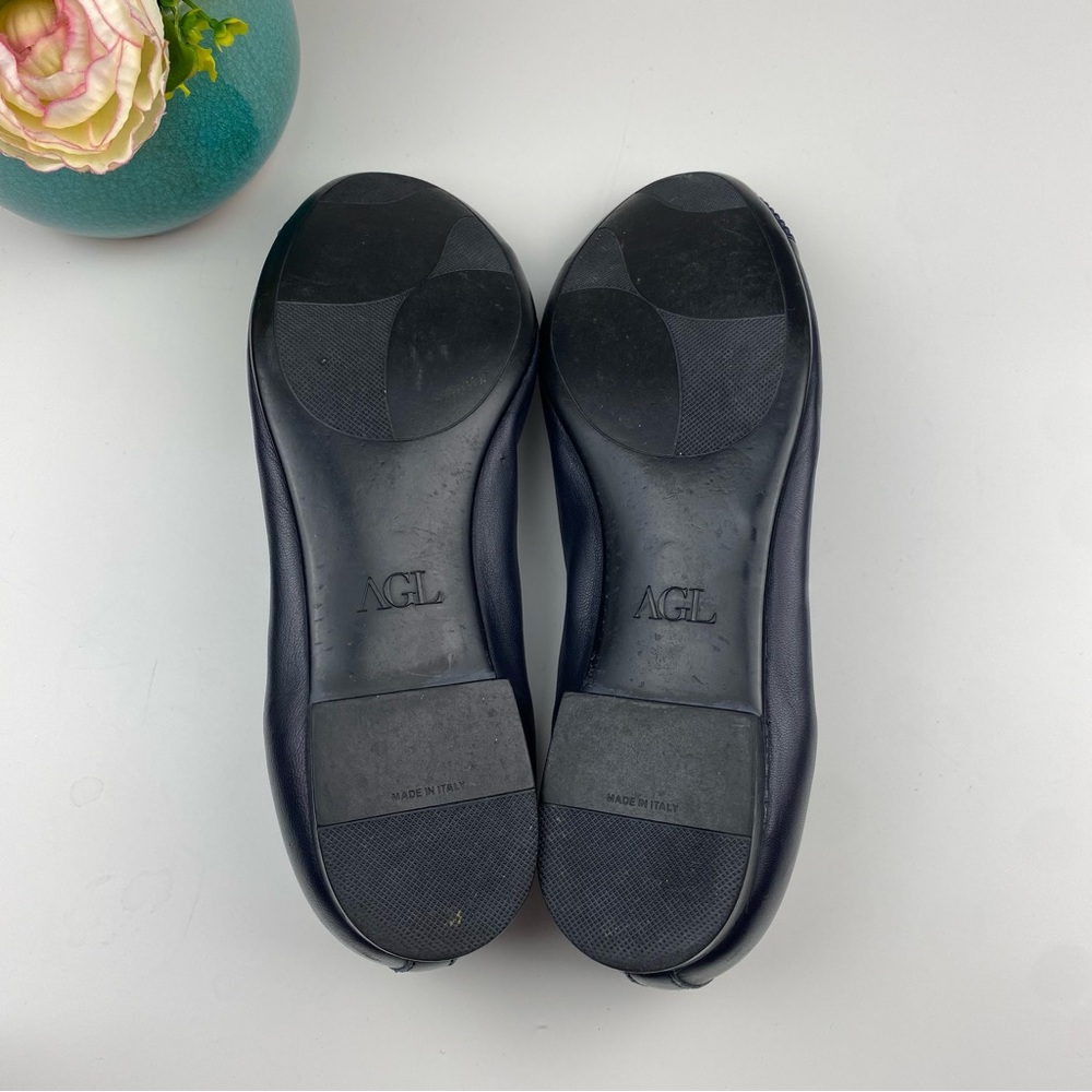 AGL Blakely Leather Studded Cap Toe Ballet Flats - Picture 7 of 10